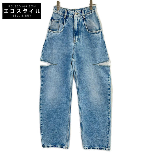Maison margiela メゾンマルジェラ S51LA0051 S30513 ブルー サイドスリット デニムパンツ ボトムス