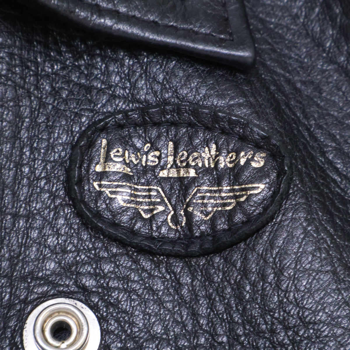 Lewis Leathers ルイスレザー The Real McCoy's別注 LIGHTNING/ライトニング ディアスキン/ブラックナイロン オーバルパッチ ブラックジップ ダブルライダースシジャケット ジャケット