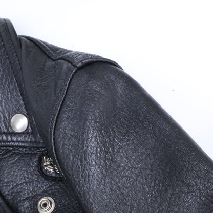 Lewis Leathers ルイスレザー The Real McCoy's別注 LIGHTNING/ライトニング ディアスキン/ブラックナイロン オーバルパッチ ブラックジップ ダブルライダースシジャケット ジャケット