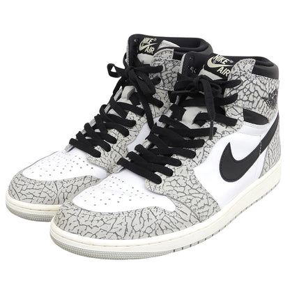 NIKE ナイキ 美品 Nike Air Jordan 1 High OG White Cement/Safari シューズ メンズ グレー 29cm DZ5485-052 シューズ