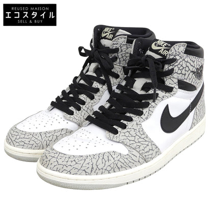 NIKE ナイキ 美品 Nike Air Jordan 1 High OG White Cement/Safari シューズ メンズ グレー 29cm DZ5485-052 シューズ