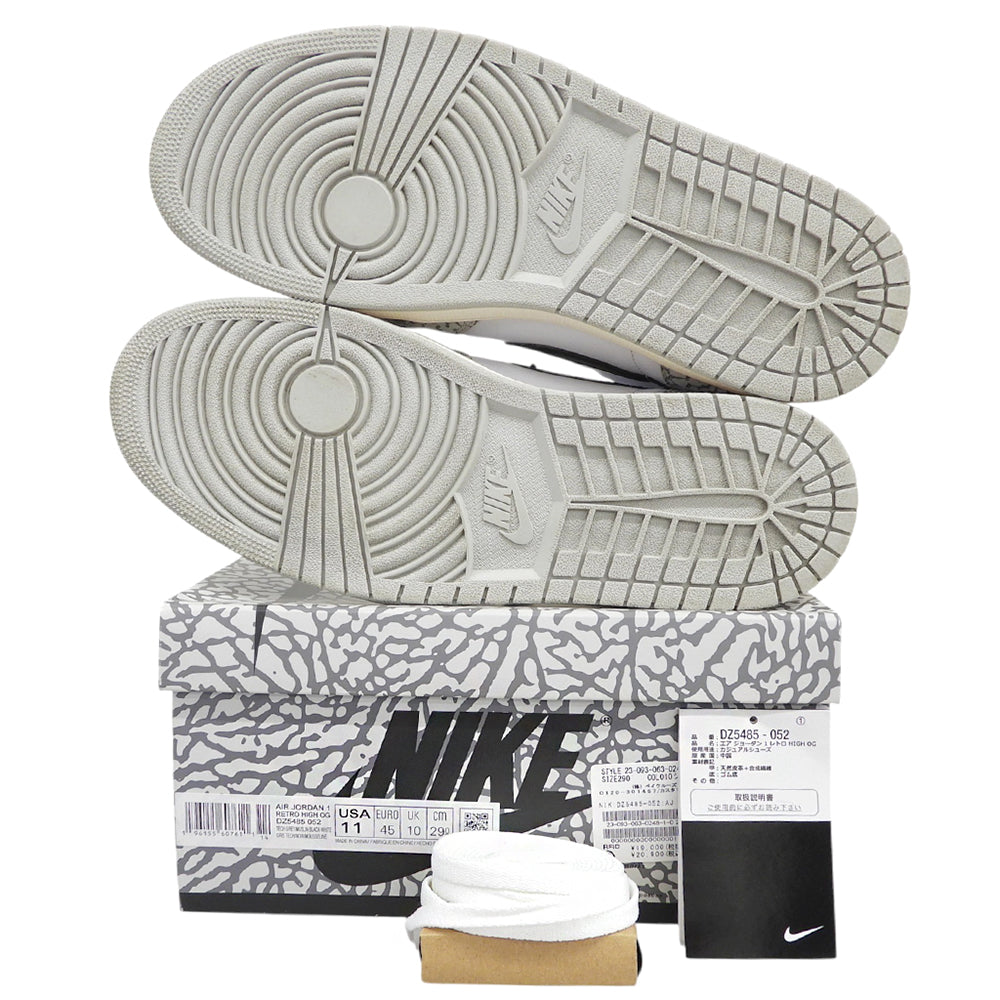 NIKE ナイキ 美品 Nike Air Jordan 1 High OG White Cement/Safari シューズ メンズ グレー 29cm DZ5485-052 シューズ