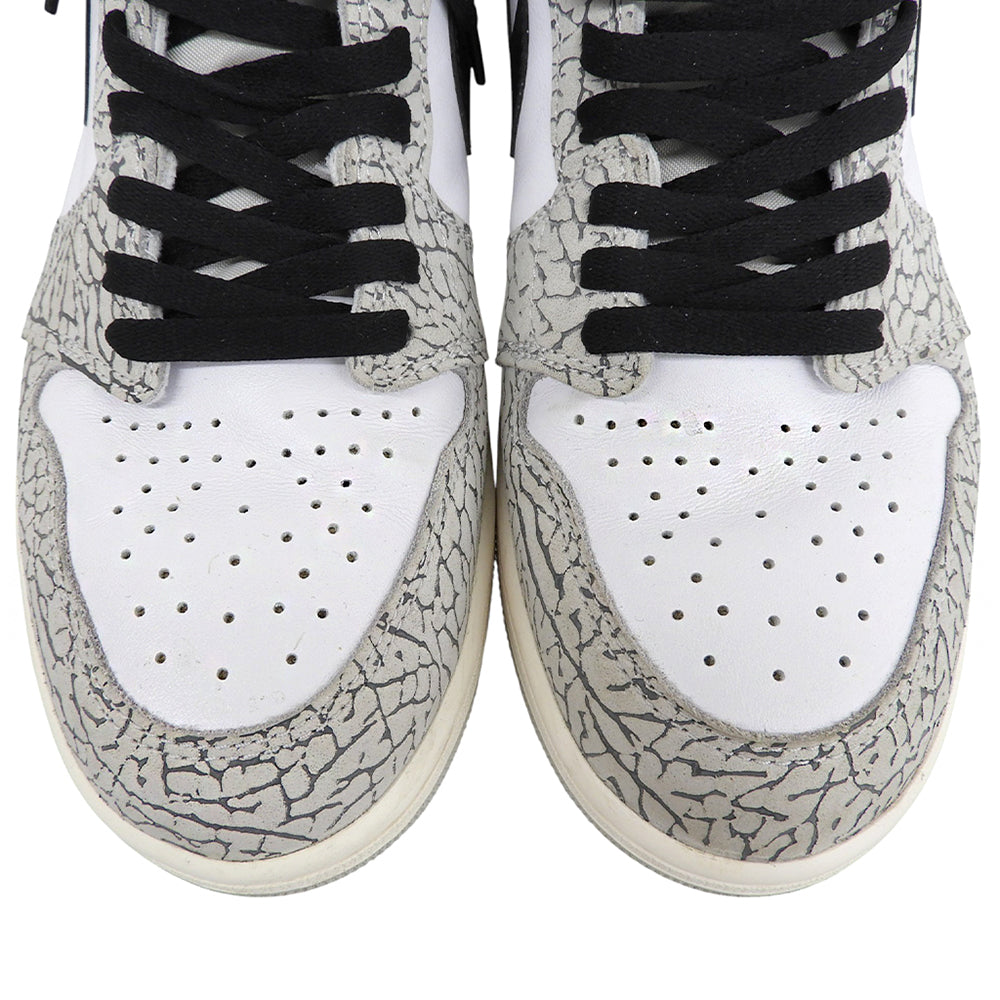 NIKE ナイキ 美品 Nike Air Jordan 1 High OG White Cement/Safari シューズ メンズ グレー 29cm DZ5485-052 シューズ