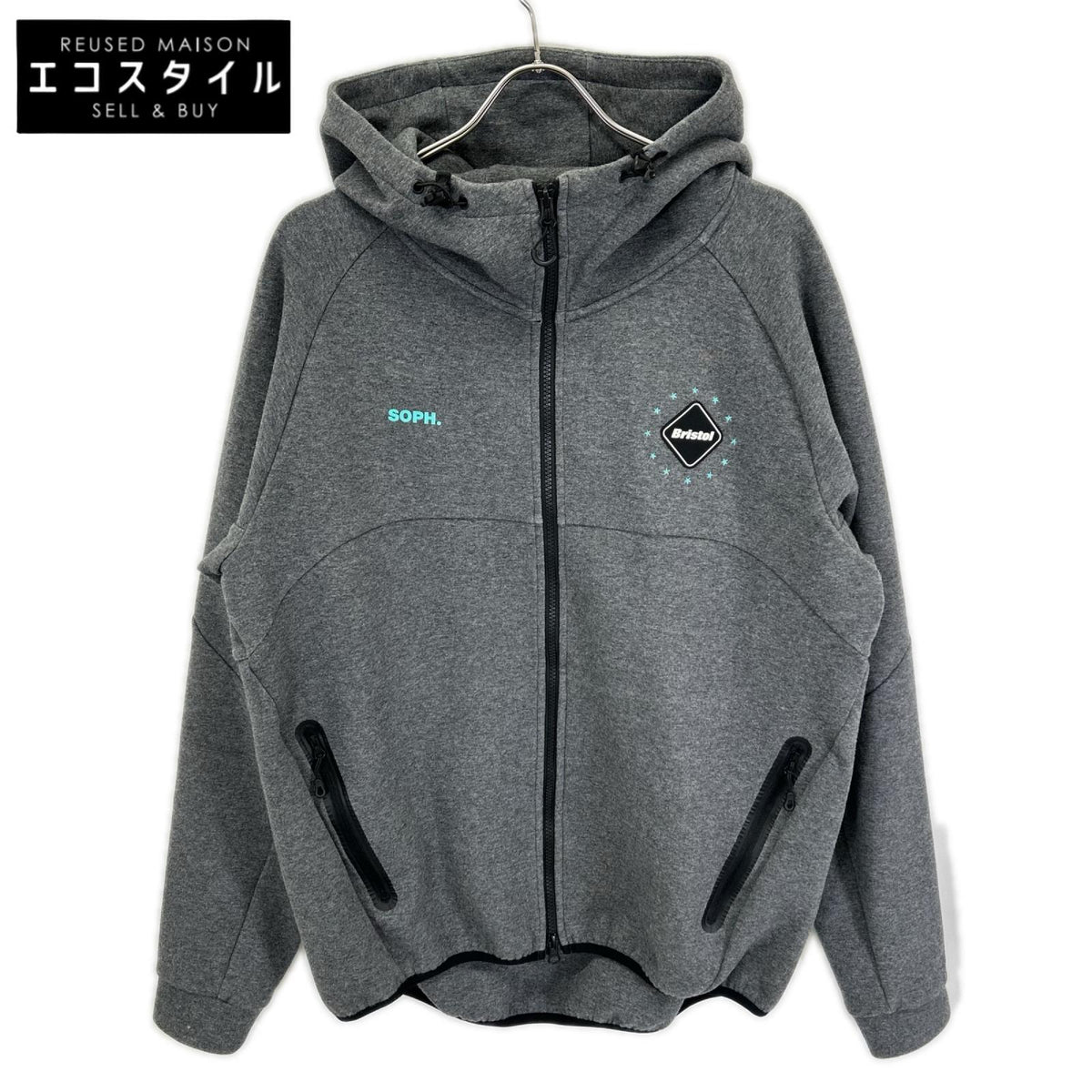 F.C.Real Bristol エフシーリアルブリストル FCRB-222022 22AW グレー VENTILATION HOODIE ベンチレーション フーディー ジャケット