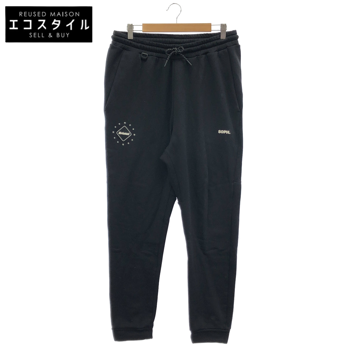 F.C.Real Bristol エフシーリアルブリストル FCRB-222057 22AW ブラック POLARTEC FLEECE POWER STRETCH TRAINING RIBBED PANTS 裏起毛スウェットパンツ ボトムス