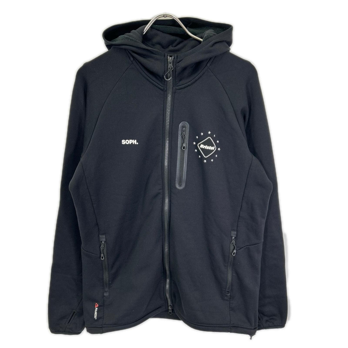 F.C.Real Bristol エフシーリアルブリストル FCRB-222052 22AW ブラック POLARTEC FLEECE POWER STRETCH ZIP UP GAITER HOODIE フーデッドジャケット ジャケット