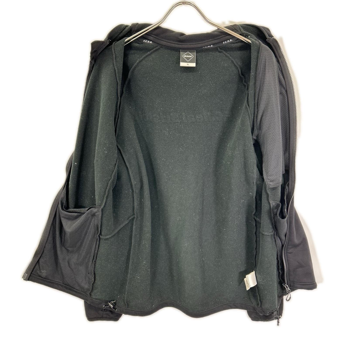 F.C.Real Bristol エフシーリアルブリストル FCRB-222052 22AW ブラック POLARTEC FLEECE POWER STRETCH ZIP UP GAITER HOODIE フーデッドジャケット ジャケット