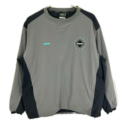F.C.Real Bristol エフシーリアルブリストル FCRB-222061 22AW グレー LYCRA TRACK CREWNECK TOP ライクラトラッククルーネックトップ トップス