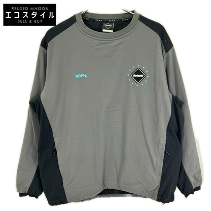 F.C.Real Bristol エフシーリアルブリストル FCRB-222061 22AW グレー LYCRA TRACK CREWNECK TOP ライクラトラッククルーネックトップ トップス
