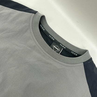 F.C.Real Bristol エフシーリアルブリストル FCRB-222061 22AW グレー LYCRA TRACK CREWNECK TOP ライクラトラッククルーネックトップ トップス