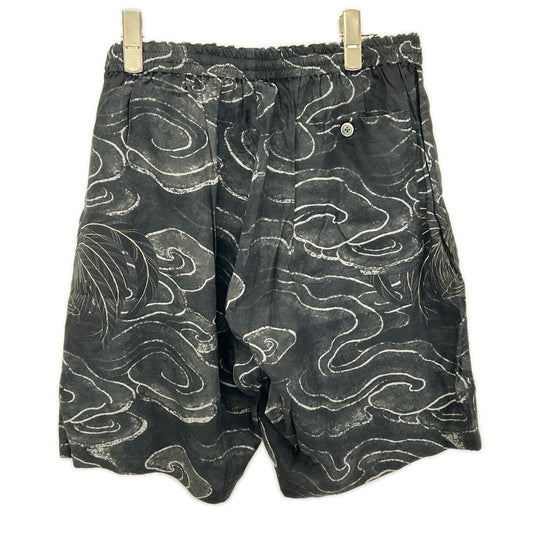 BUDSPOOL バッズプール 【×GAKKIN】MHPA80983 ブラック 渦軍鶏 HAWAIIAN SHORTS ハワイアンショーツ ボトムス