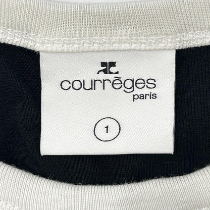 COURREGES クレージュ ブラック ロゴ刺繍 ノースリーブトップス トップス