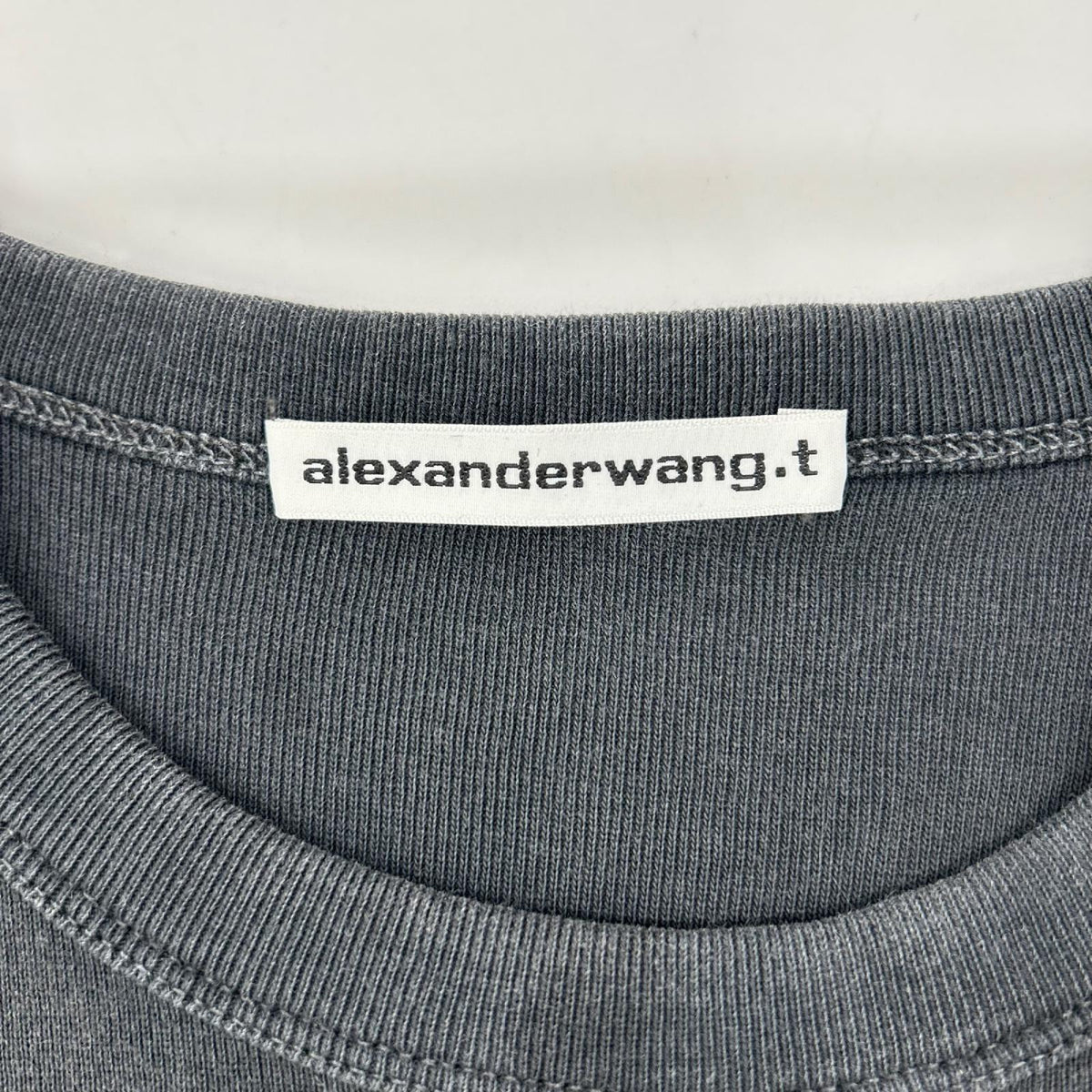 ALEXANDER WANG アレキサンダーワン 4CC2256302 チャコール AWNY レタリンググラフィック 半袖ワンピース ワンピース