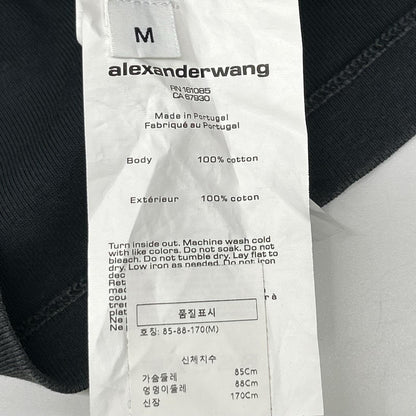 ALEXANDER WANG アレキサンダーワン 4CC2256302 チャコール AWNY レタリンググラフィック 半袖ワンピース ワンピース
