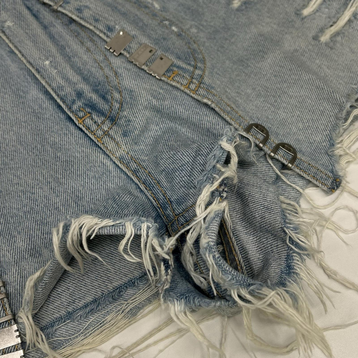 ALEXANDER WANG アレキサンダーワン 4DC3255812 ライトインディゴ ダブルレイヤーデニムショートパンツ ボトムス