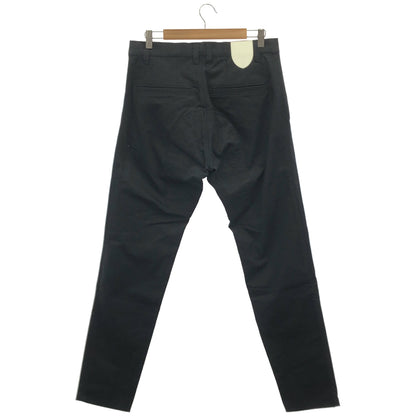 KADOYA カドヤ ブラック CORSA SLIM CHINO-LD/ホワイトロゴパッチ チノパンツ ボトムス