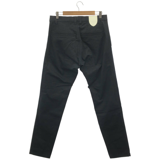 KADOYA カドヤ ブラック CORSA SLIM CHINO-LD/ホワイトロゴパッチ チノパンツ ボトムス
