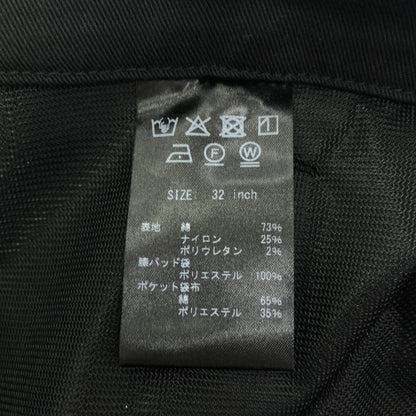 KADOYA カドヤ ブラック CORSA SLIM CHINO-LD/ホワイトロゴパッチ チノパンツ ボトムス