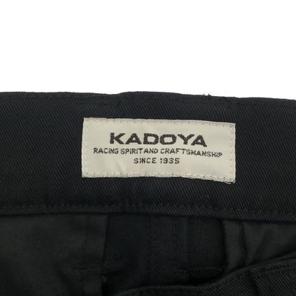 KADOYA カドヤ ブラック CORSA SLIM CHINO-LD/ホワイトロゴパッチ チノパンツ ボトムス