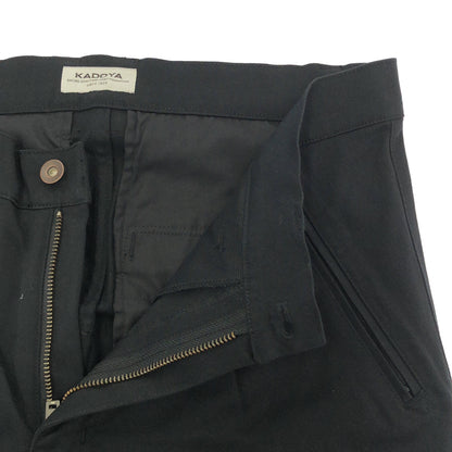 KADOYA カドヤ ブラック CORSA SLIM CHINO-LD/ホワイトロゴパッチ チノパンツ ボトムス