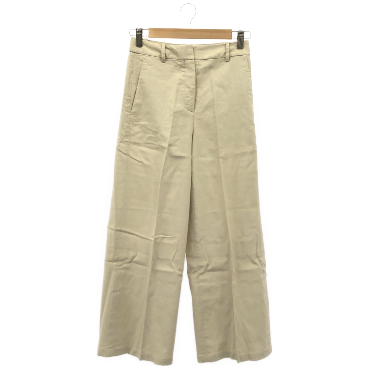 theory luxe セオリーリュクス 26SS 03-6206400 ベージュ リネンブレンドワイドパンツ -Kayden-Lush Linen ボトムス