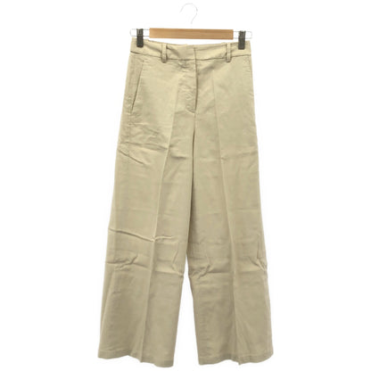 theory luxe セオリーリュクス 26SS 03-6206400 ベージュ リネンブレンドワイドパンツ -Kayden-Lush Linen ボトムス