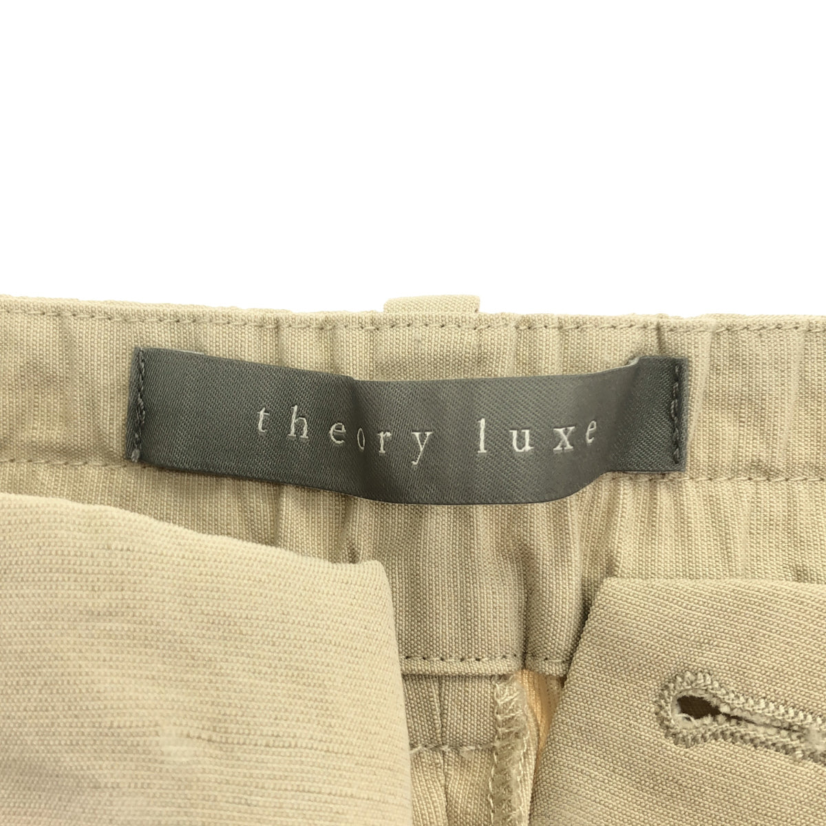 theory luxe セオリーリュクス 26SS 03-6206400 ベージュ リネンブレンドワイドパンツ -Kayden-Lush Linen ボトムス