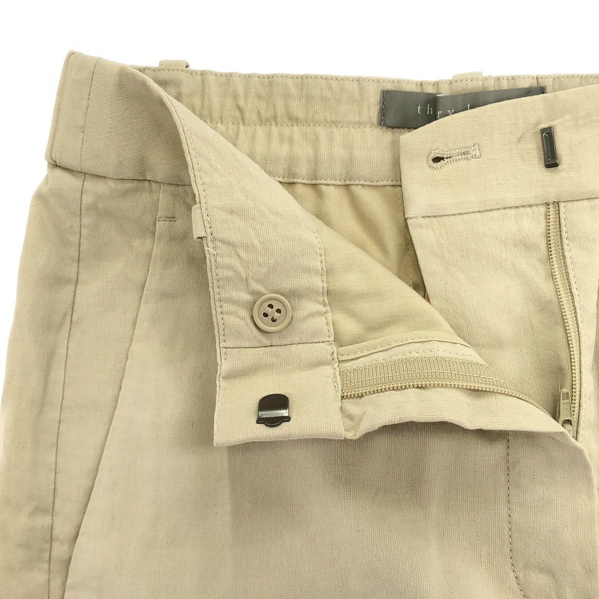 theory luxe セオリーリュクス 26SS 03-6206400 ベージュ リネンブレンドワイドパンツ -Kayden-Lush Linen ボトムス
