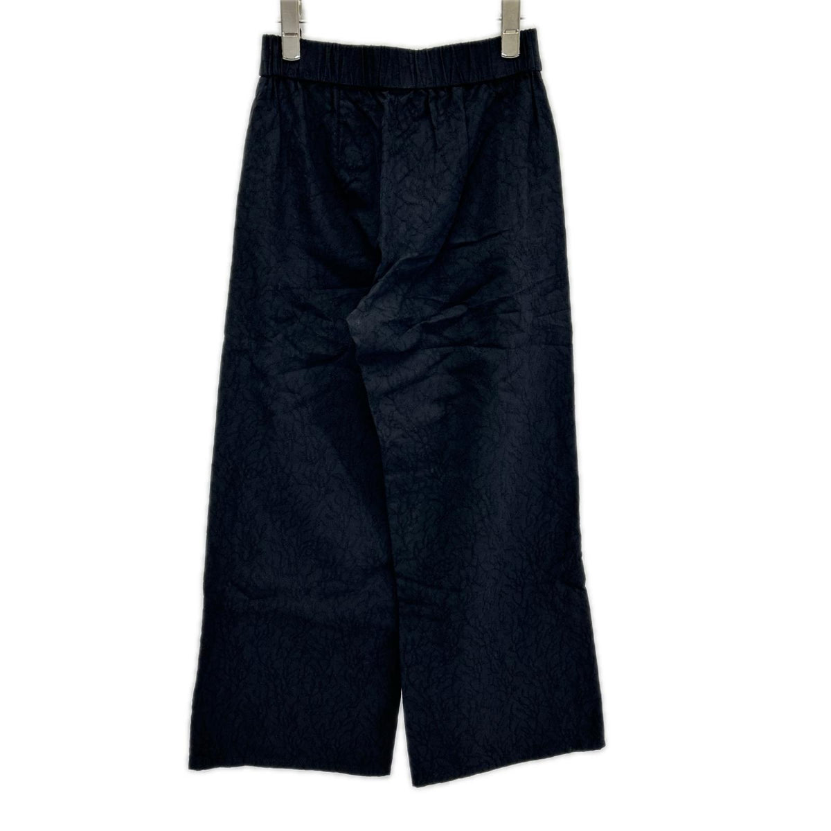 theory luxe セオリーリュクス 26SS 03-6206405 ブラック コットン 刺繍デザイン ワイドパンツ ボトムス