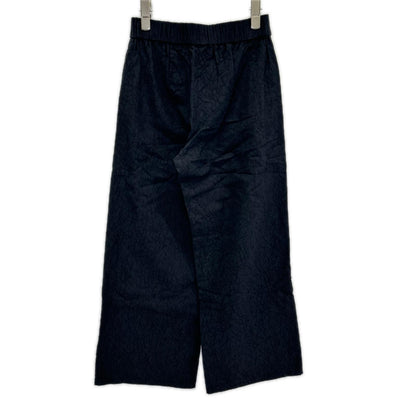 theory luxe セオリーリュクス 26SS 03-6206405 ブラック コットン 刺繍デザイン ワイドパンツ ボトムス