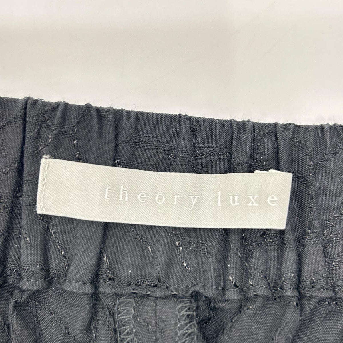 theory luxe セオリーリュクス 26SS 03-6206405 ブラック コットン 刺繍デザイン ワイドパンツ ボトムス