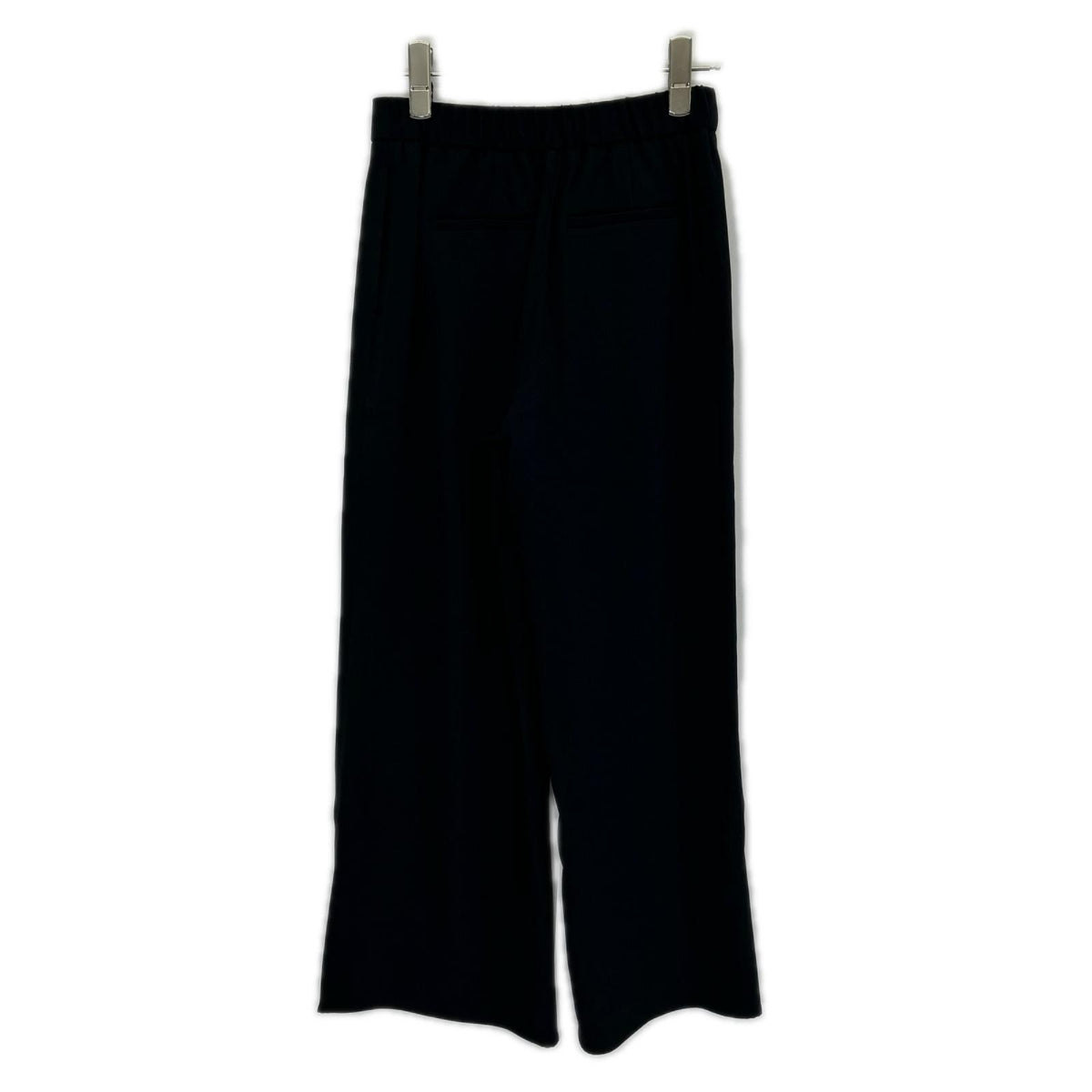 theory luxe セオリーリュクス 26SS 03-6106440 ブラック トリアセテート ゴムウエスト ワイドパンツ ボトムス