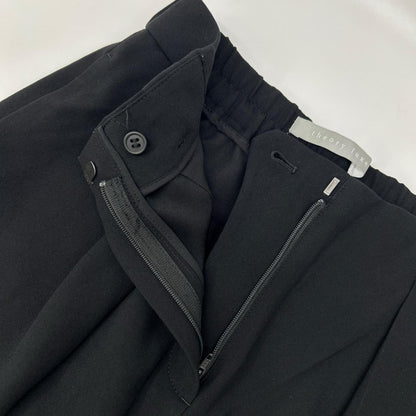 theory luxe セオリーリュクス 26SS 03-6106440 ブラック トリアセテート ゴムウエスト ワイドパンツ ボトムス