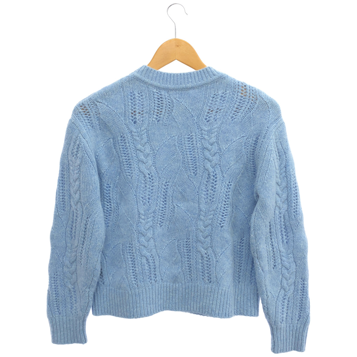 theory luxe セオリーリュクス 25AW 03-5401781 ウォッシュブルーメランジ カシミヤランダムケーブルセーター トップス