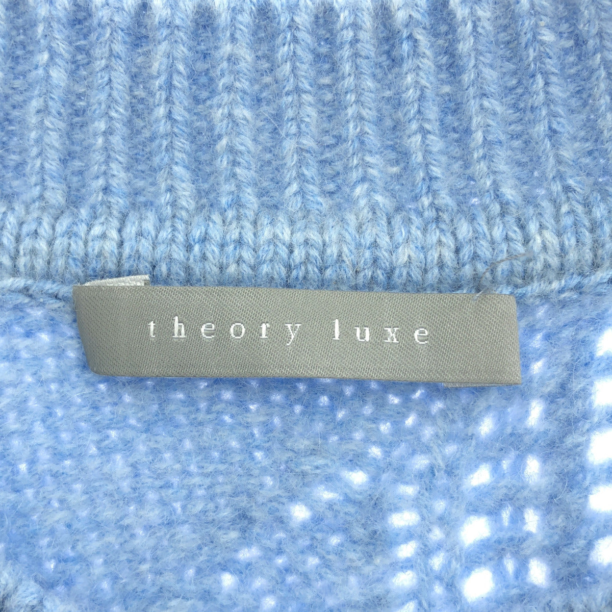 theory luxe セオリーリュクス 25AW 03-5401781 ウォッシュブルーメランジ カシミヤランダムケーブルセーター トップス