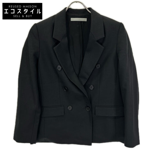 theory luxe セオリーリュクス 25AW 03-5304150 ブラック ウールブレンド ダブルブレストテーラードジャケット ジャケット