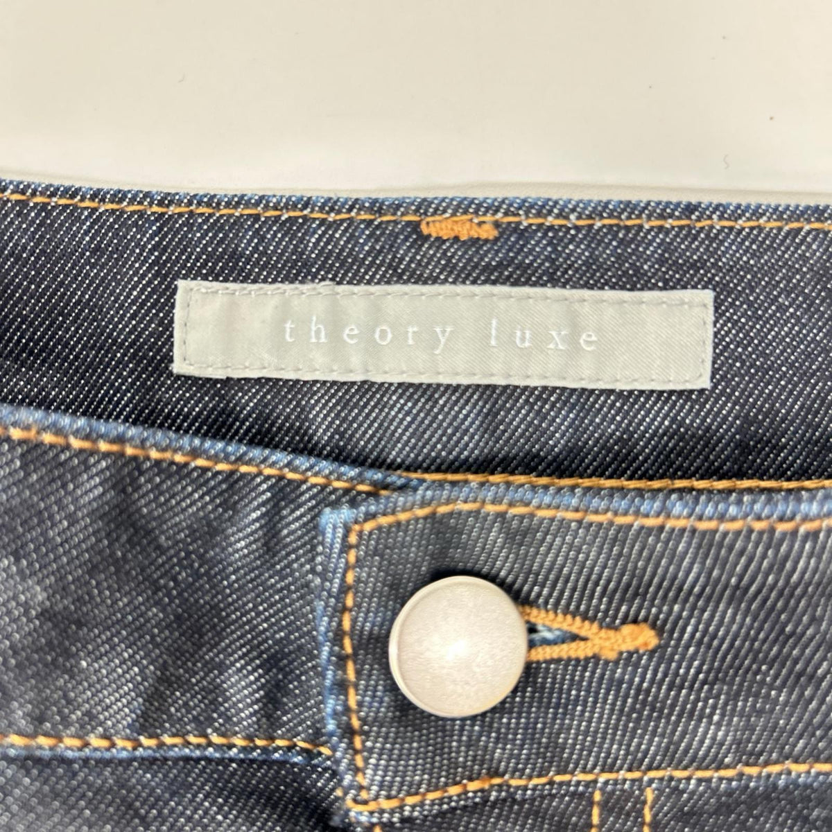 theory luxe セオリーリュクス 25AW 03-5306455 インディゴ コットン混 センターシーム サキソニーデニムパンツ ボトムス