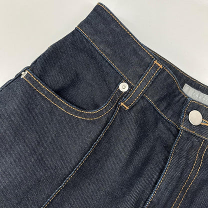 theory luxe セオリーリュクス 25AW 03-5306455 インディゴ コットン混 センターシーム サキソニーデニムパンツ ボトムス