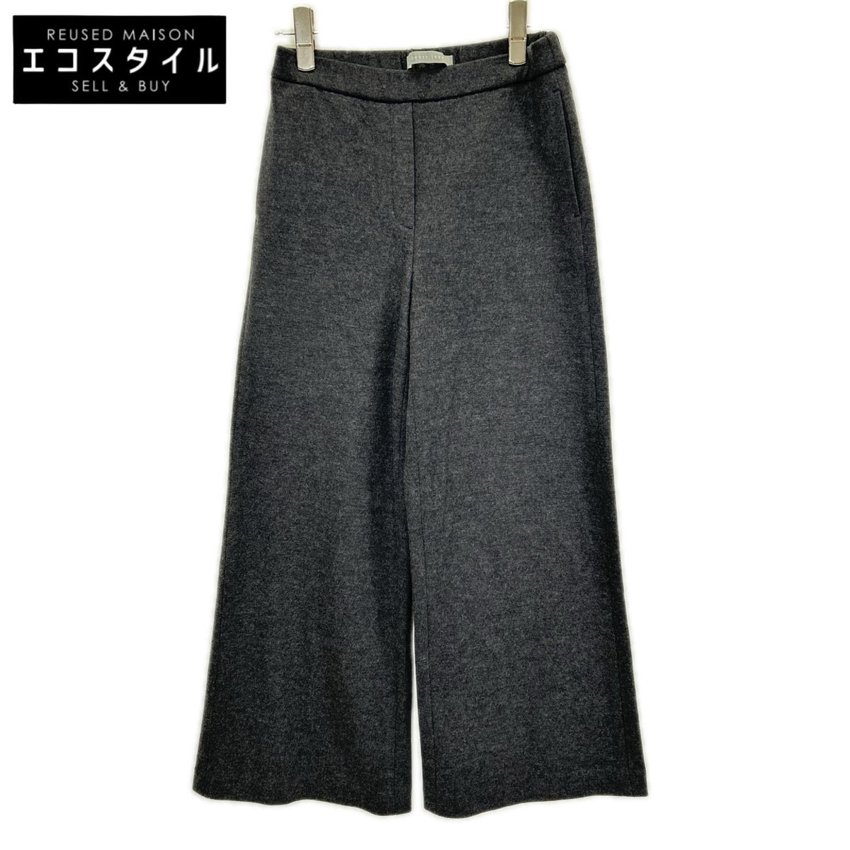 theory luxe セオリーリュクス 25AW 03-5406401 グレー ウールジャージーワイドパンツ-Penny-Dahlia Jersey ボトムス