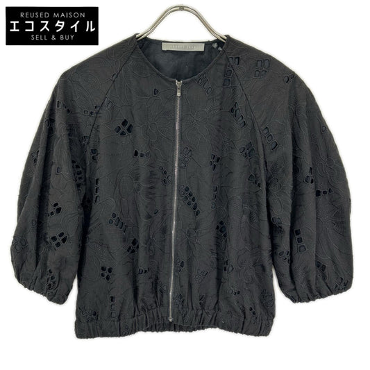 theory luxe Theory Luxe 25SS 03-5204160 Black cotton flower eyelet Ciel Embroidery Kaylee Blouson jacket