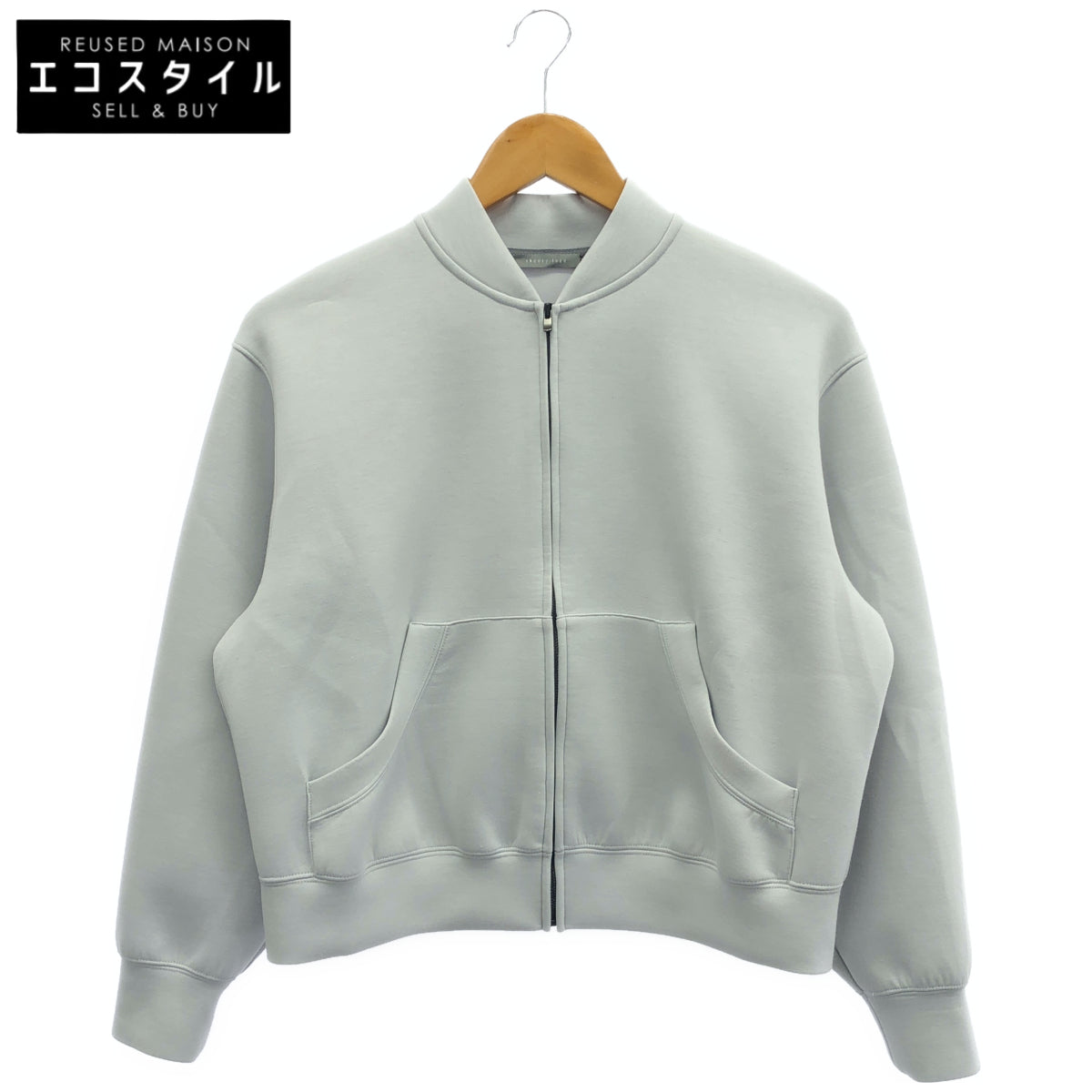 theory luxe セオリーリュクス 25SS 03-5103002 ブルーグレー レーヨン混 ジップアップダンボールブルゾン トップス