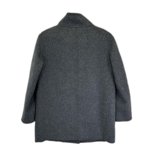 theory luxe セオリーリュクス 24AW 03-4309601 Moxie Olevia グレー ウール×カシミヤ スタンドカラー ダブルブレスト ミディアムコート コート