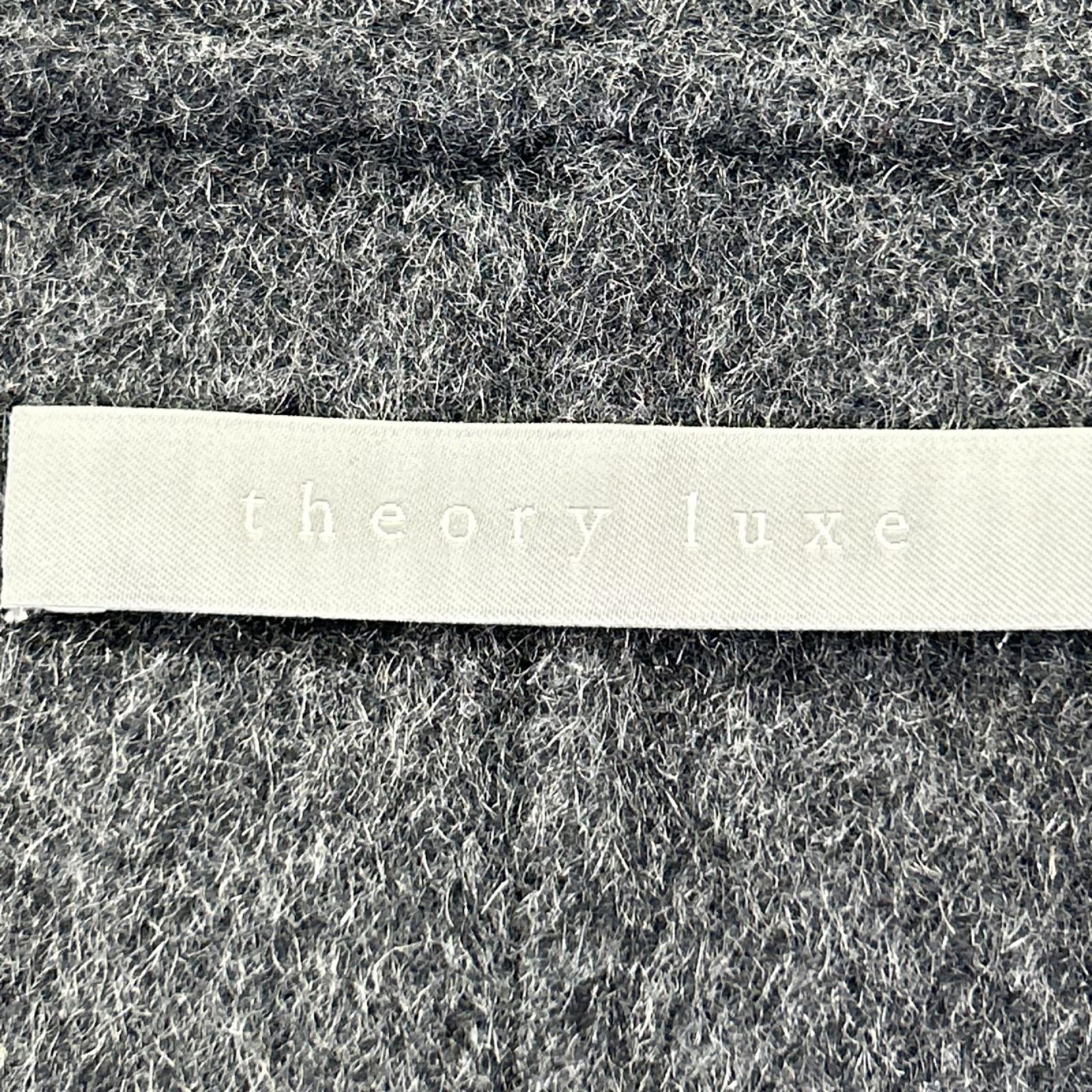 theory luxe セオリーリュクス 24AW 03-4309601 Moxie Olevia グレー ウール×カシミヤ スタンドカラー ダブルブレスト ミディアムコート コート