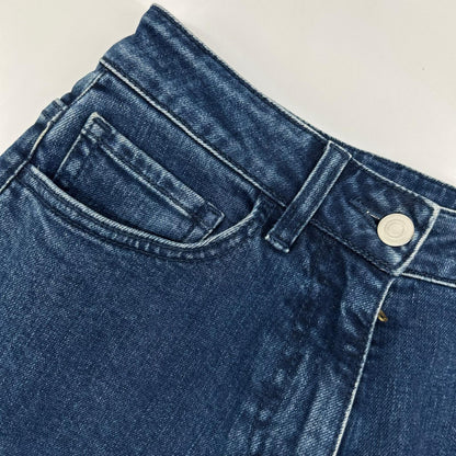 theory luxe セオリーリュクス 24AW 03-4306410 ブルー コットン混 ジップフライ ワイドストレートデニムパンツ ボトムス