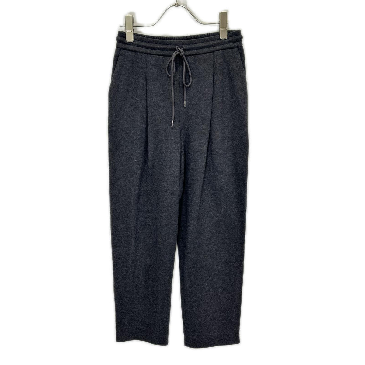 theory luxe セオリーリュクス 24AW 03-4406003 グレー ウール ドローストリング イージーテーパードパンツ ボトムス