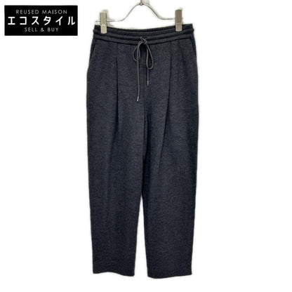theory luxe セオリーリュクス 24AW 03-4406003 グレー ウール ドローストリング イージーテーパードパンツ ボトムス