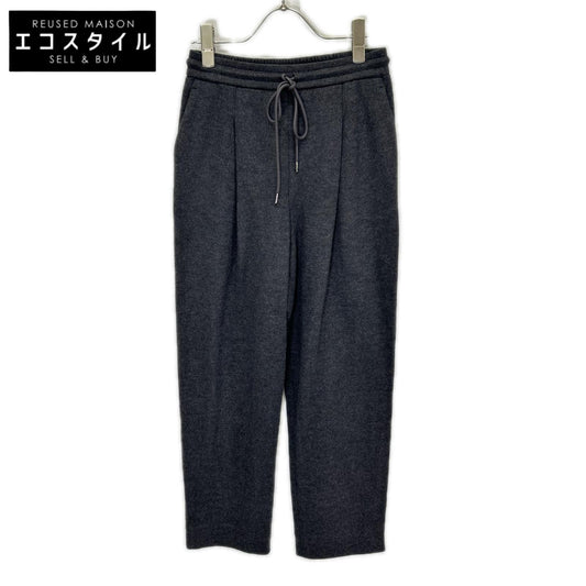 theory luxe セオリーリュクス 24AW 03-4406003 グレー ウール ドローストリング イージーテーパードパンツ ボトムス