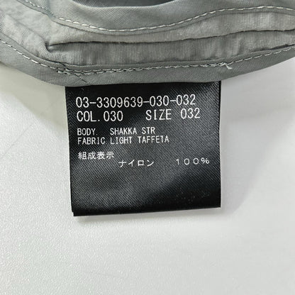 theory luxe セオリーリュクス 03-3309639 グレー ナイロン ドローストリング サイドスリット ジップアップフーディ ジャケット