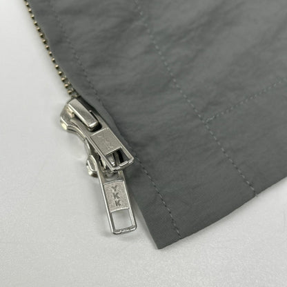 theory luxe セオリーリュクス 03-3309639 グレー ナイロン ドローストリング サイドスリット ジップアップフーディ ジャケット