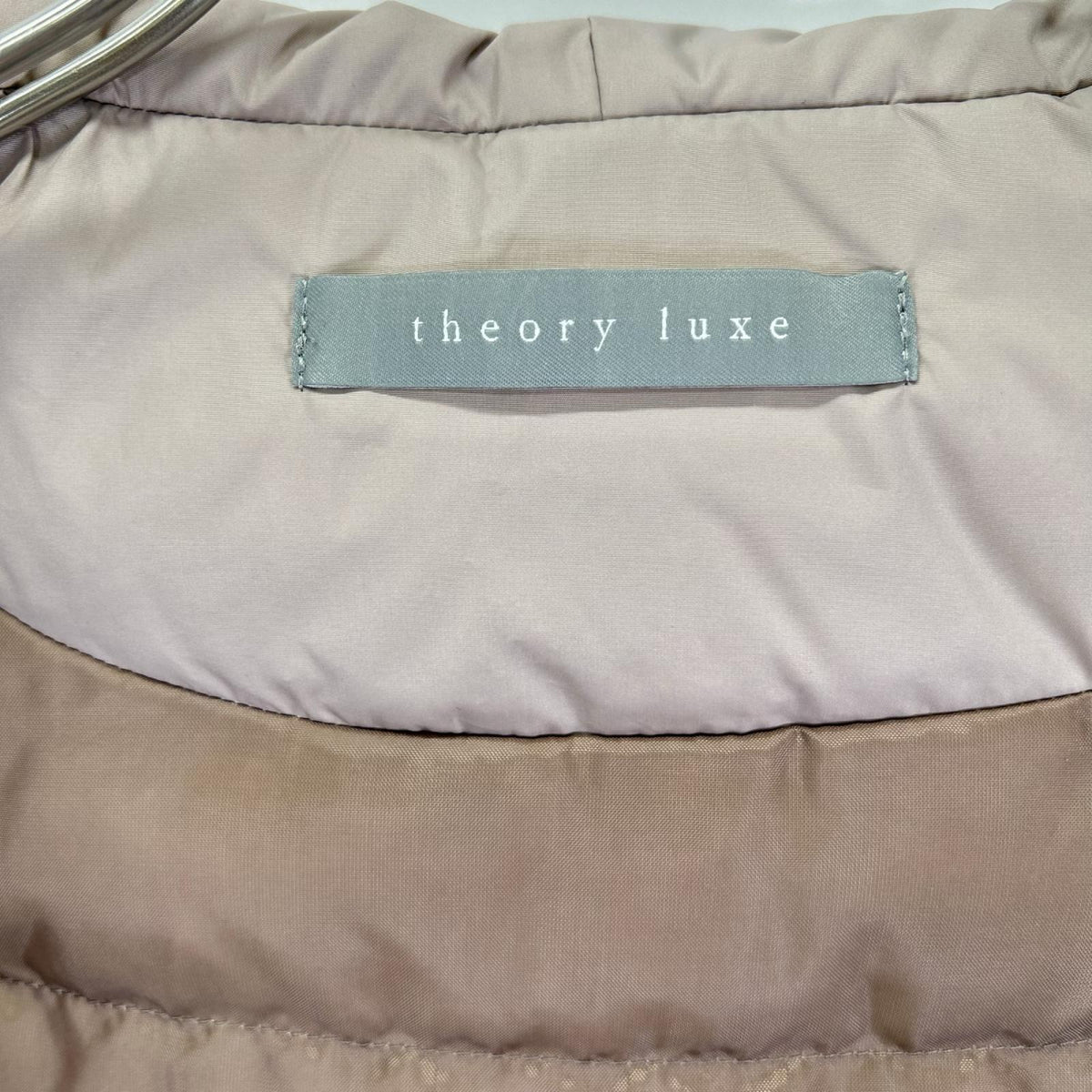 theory luxe セオリーリュクス 03-3409631 グレー ナイロン ベルテッド DANNY BLASTER フーディダウンコート コート